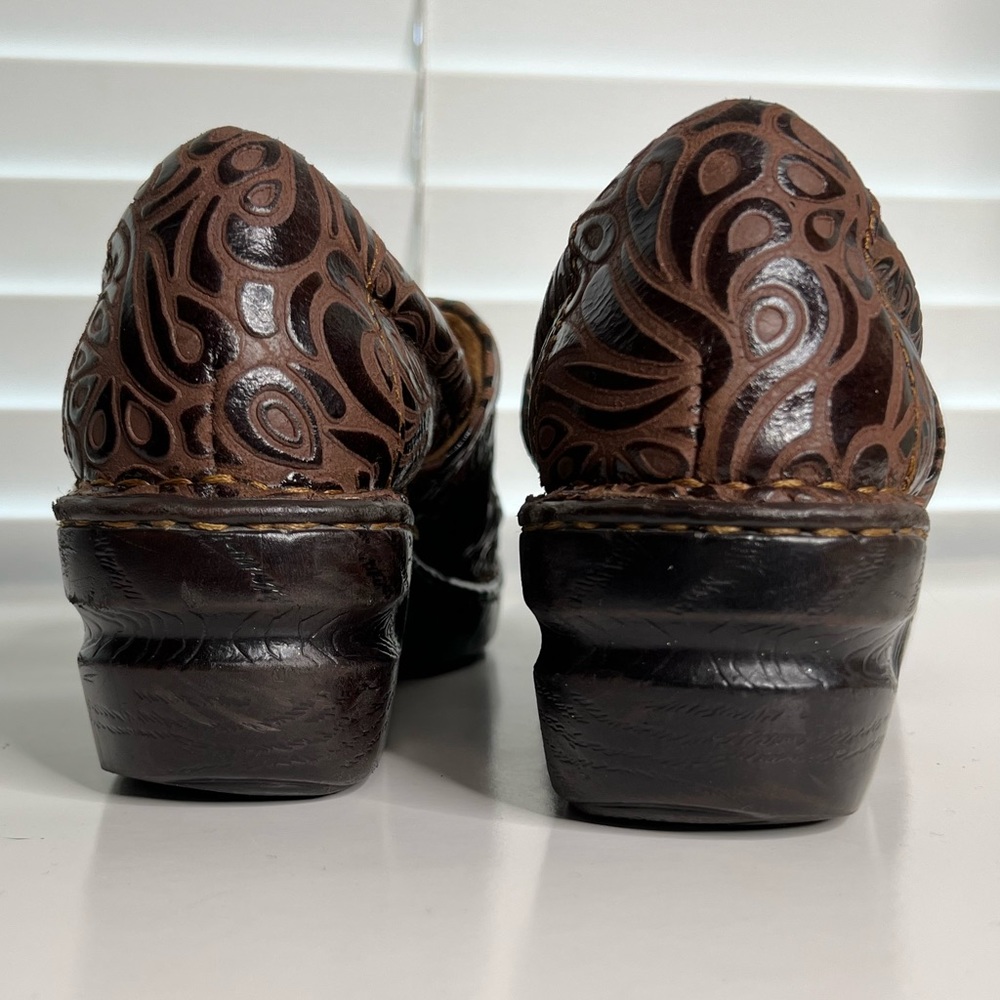 B.O.C Born Concept Peggy Brown and Black Paisley Clog Sz 9 / 40.5 Leather Upper - Picture 5 of 8